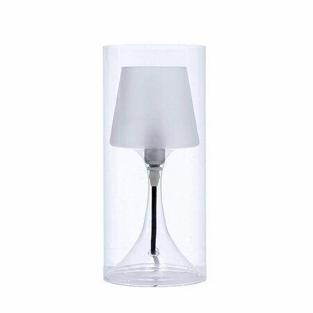 CLING 13 in. Industrial Hurricane Glass Table Lamp CL3116135